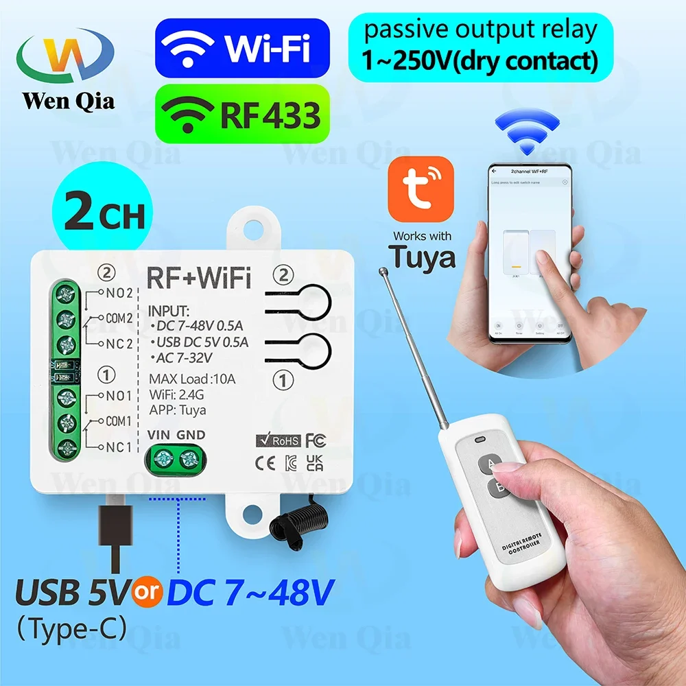Smart Light Switch Wifi - Tuya-Joli d'éclairage intelligent, télécommande WiFi et