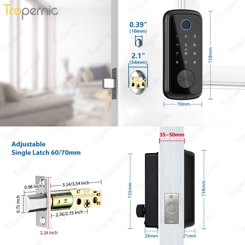 Tuya Zigbee-Serrures à pêne do - Smart Door Lock Wifi avis et prix